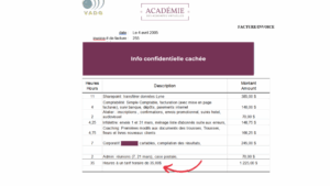 Exemple de facturation adjointe virtuelle