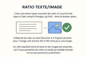 Ratio Texte image pour éviter que vos emails tombent dans le spam