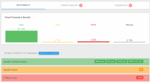 test de delivrabilité avec Glock apps