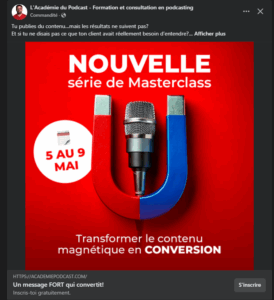 exemple de publicité dans un swipe file